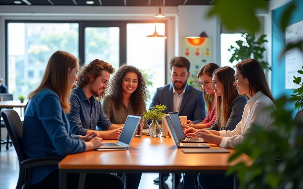 Equipo de Alas & Ideas en oficina de Medellín